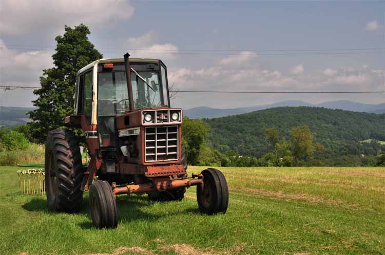 tractor and mtns